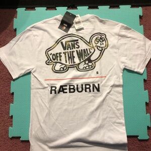 Brand New Vans White Short Sleeve Tee with Turtle 'Off The Wall' Graphic